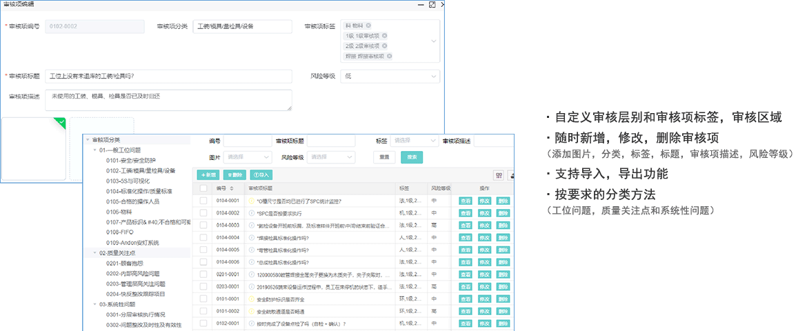 D-LPA（分層審核數(shù)字化）審核項